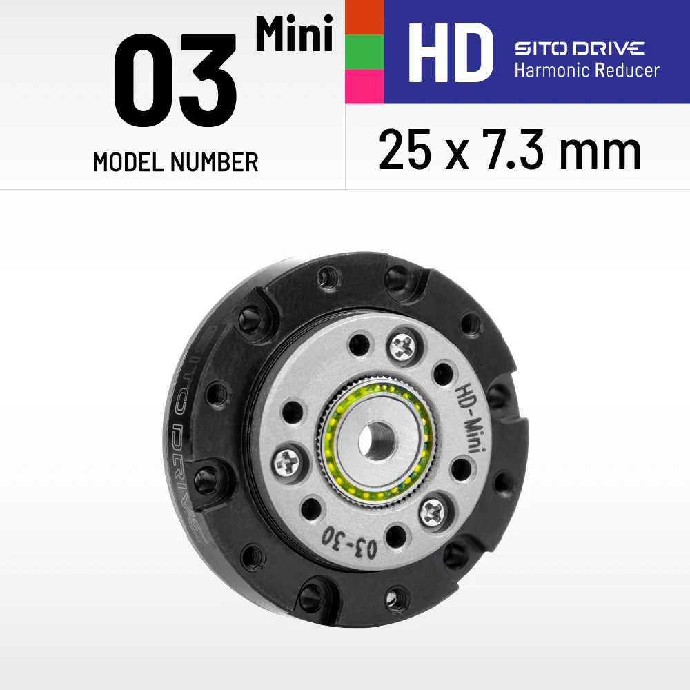 SitoDrive HD-03 Гармонический привод Nema 8 Серводвигатель Редуктор скорости 50:1 с низким люфшом полый вал Коробка передач 20 мм для автоматизации робота
SitoDrive HD-03 Гармонический привод Nema 8 Серводвигатель Редуктор скорости 50:1 с низким люфшом полый вал Коробка передач 20 мм для автоматизации робота