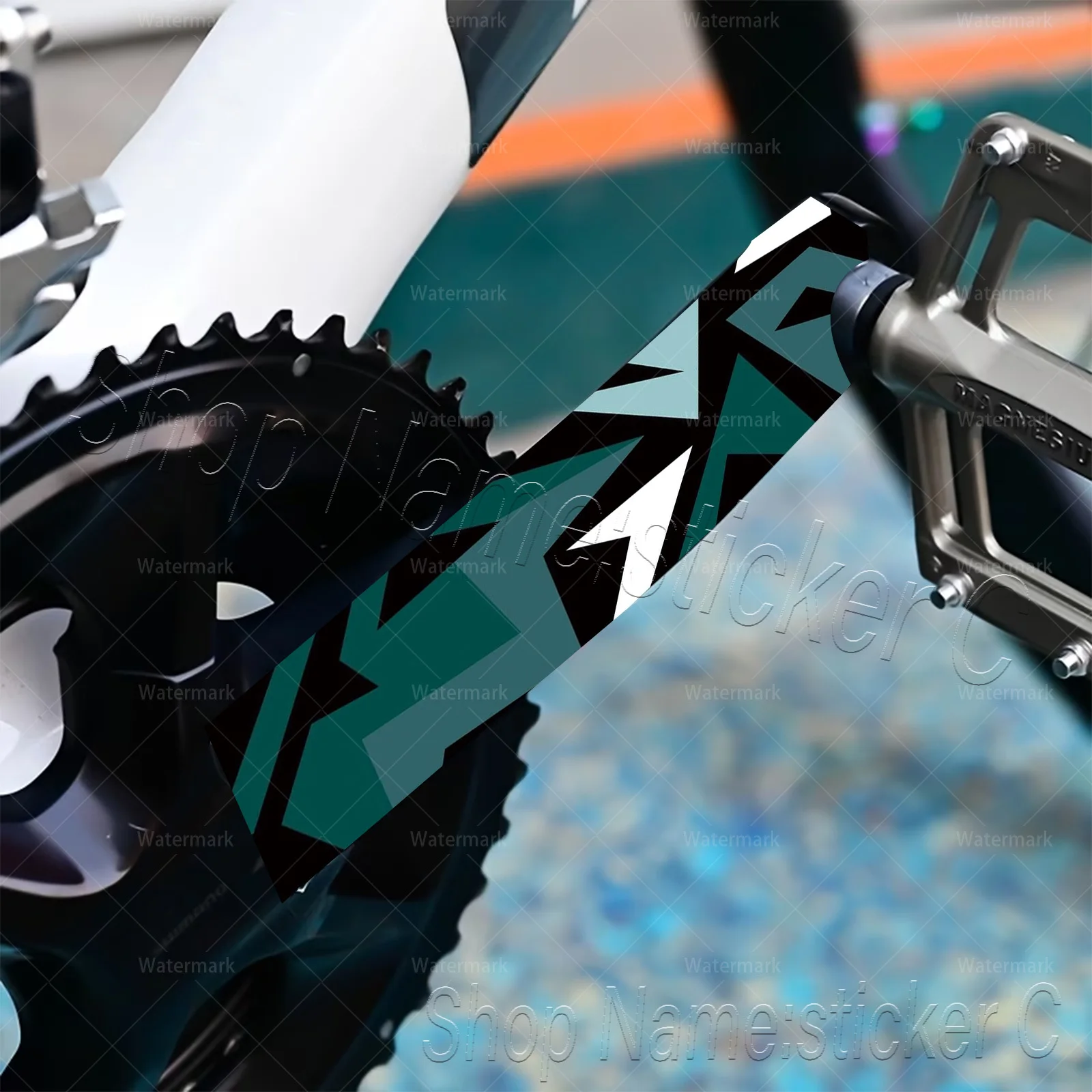 1Pair Lake Blue Geometric Arrow Crank Stickers, Waterproof Vinyl for Mountain & Road Bike
1Pair Lake Blue Geometric Arrow Crank Stickers, Waterproof Vinyl for Mountain & Road Bike
