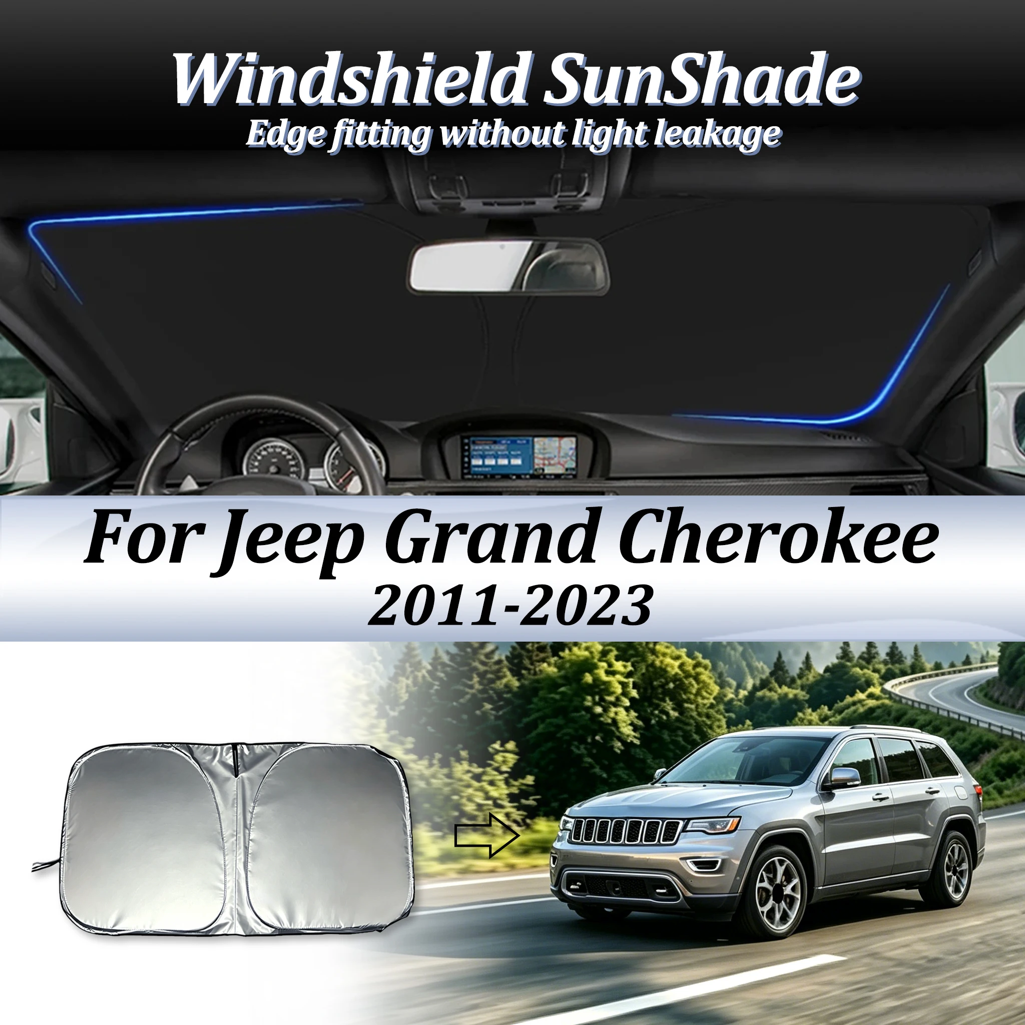 Car Windshield Sunshade Foldable Sun Shade Anti-UV Effective Sun Protection Auto Accessories For Jeep Grand Cherokee 2011-2023
Car Windshield Sunshade Foldable Sun Shade Anti-UV Effective Sun Protection Auto Accessories For Jeep Grand Cherokee 2011-2023