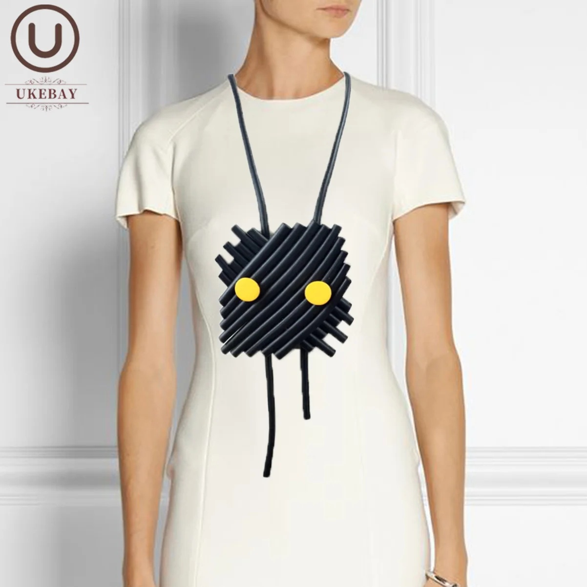 UKEBAY New Handmade Design Gothic Sweater Chain Long Rubber Chain Wooden Black Jewelry Retro Style Clothing Matching Necklace
UKEBAY New Handmade Design Gothic Sweater Chain Long Rubber Chain Wooden Black Jewelry Retro Style Clothing Matching Necklace