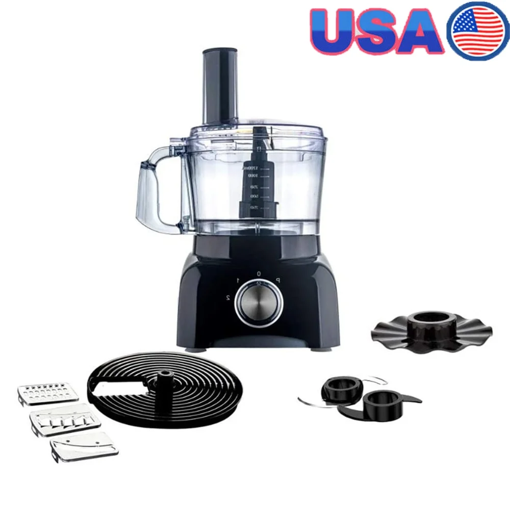 5 Cup Food Processor 300W Variable Speed S Blade Dough Blade Interchangeable Cutting Disc Non Slip Rubber Feet BPA Free Cooking
5 Cup Food Processor 300W Variable Speed S Blade Dough Blade Interchangeable Cutting Disc Non Slip Rubber Feet BPA Free Cooking