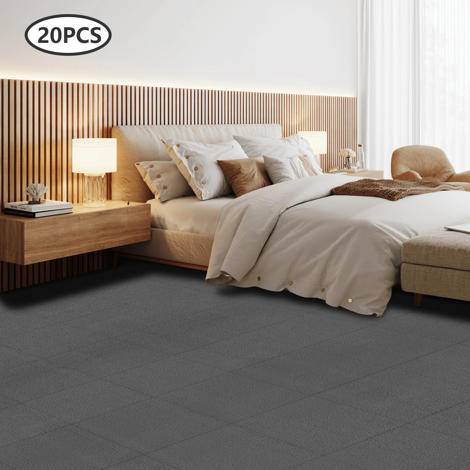 20PCS Square Carpet 50*50cm Non-slip Floor Carpet Adsorption Type Self-adhesive Carpet Noise Reduction Free DIY Carpet Indoor
20PCS Square Carpet 50*50cm Non-slip Floor Carpet Adsorption Type Self-adhesive Carpet Noise Reduction Free DIY Carpet Indoor