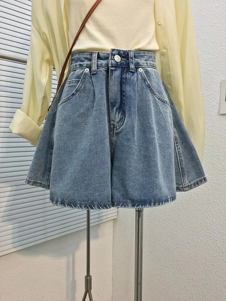 High Waist Wide Leg A-Line ort Jeans Skirt Women's Summer New Sle Retro Versatile High Waist Wide Leg Jeans Skirt
High Waist Wide Leg A-Line ort Jeans Skirt Women's Summer New Sle Retro Versatile High Waist Wide Leg Jeans Skirt