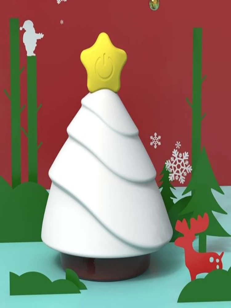Christmas tree silicone night light patting with sleeping light LED bedroom night lighting Christmas gift bedside atmosphere lig
Christmas tree silicone night light patting with sleeping light LED bedroom night lighting Christmas gift bedside atmosphere lig
