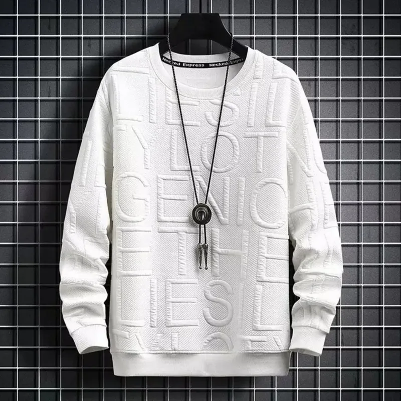 Men Spring Autumn O-Neck Long Sleeve Pullover Sweatshirt Letter Print Solid Color Loose Fit Casual Tops Streetwear Streetwear
Men Spring Autumn O-Neck Long Sleeve Pullover Sweatshirt Letter Print Solid Color Loose Fit Casual Tops Streetwear Streetwear