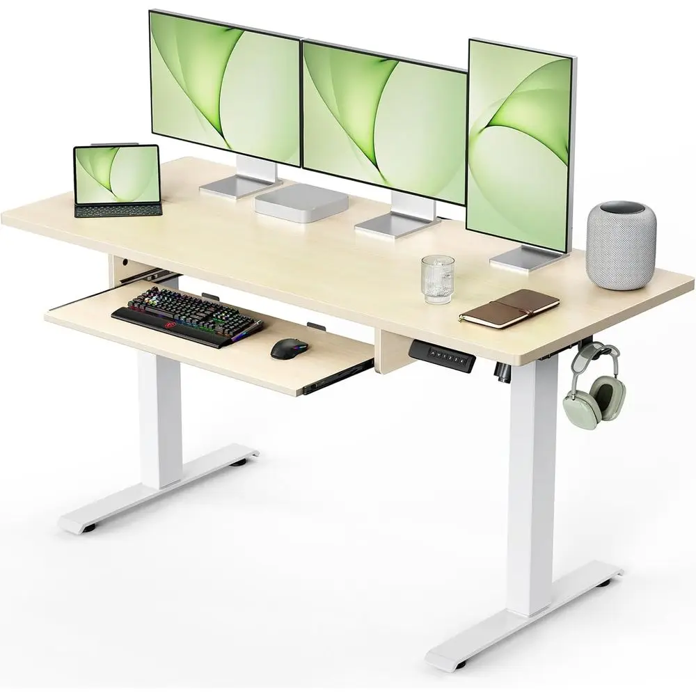 Large 55 Electric Adjustable Desk with Memory Presets, Cable Management, and Storage Hooks for Home Office
Large 55 Electric Adjustable Desk with Memory Presets, Cable Management, and Storage Hooks for Home Office