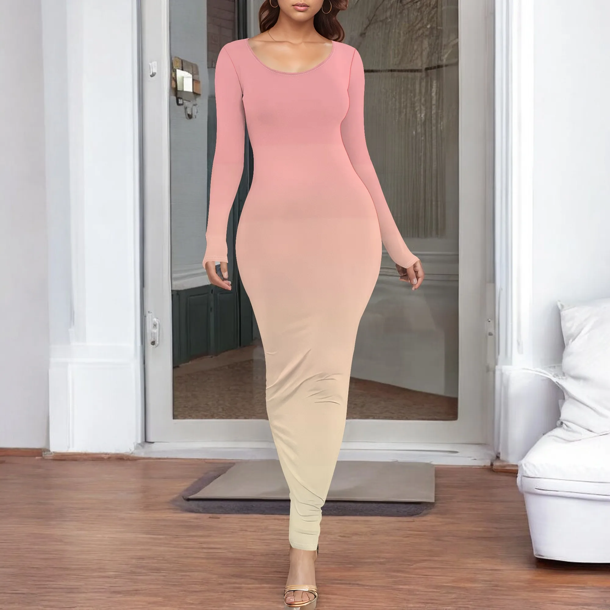 Long Sleeve Dress for Women Casual Round Neck Fall Sexy Ruched Bodycon Winter Party Cocktail Formal Full Length Maxi Dresses
Long Sleeve Dress for Women Casual Round Neck Fall Sexy Ruched Bodycon Winter Party Cocktail Formal Full Length Maxi Dresses
