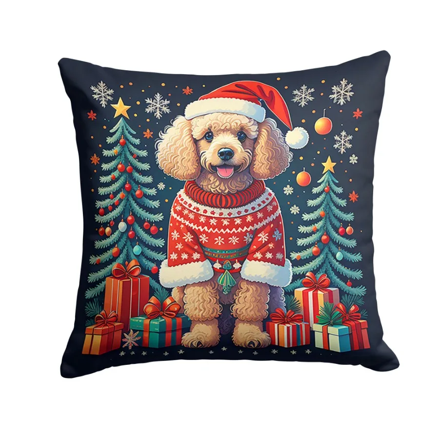 Apricot Toy Poodle Christmas Throw Pillow Machine Washable Indoor Outdoor Drative Pillow for Couch Bed or Patio 18Hx18W
Apricot Toy Poodle Christmas Throw Pillow Machine Washable Indoor Outdoor Drative Pillow for Couch Bed or Patio 18Hx18W