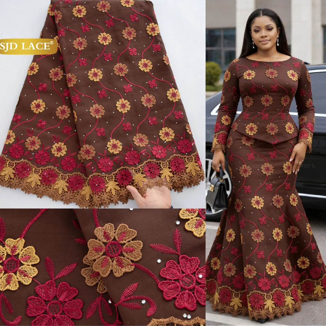 SJD LACE Nigerian Cotton Lace Fabrics 2026 High Quality Swiss Voile Lace African Stones Lace for Women Party Wedding Dress 4743
SJD LACE Nigerian Cotton Lace Fabrics 2026 High Quality Swiss Voile Lace African Stones Lace for Women Party Wedding Dress 4743