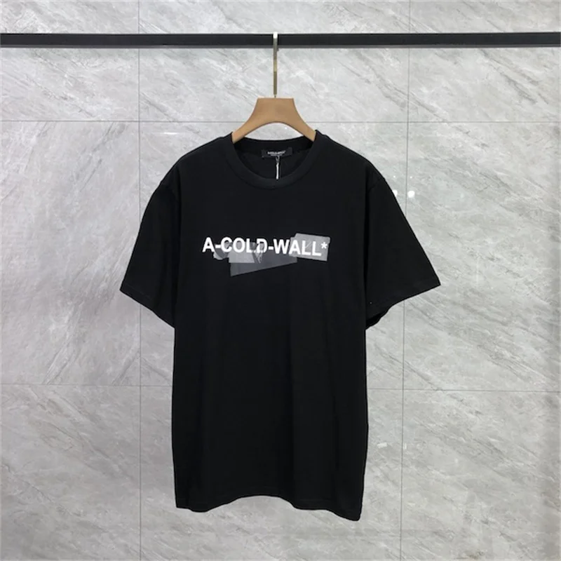 Summer Cotton Black Fault Tape Printing A-COLD-WALL Women's Men's T-shirt Loose Casual Acw T Shirts
Summer Cotton Black Fault Tape Printing A-COLD-WALL Women's Men's T-shirt Loose Casual Acw T Shirts