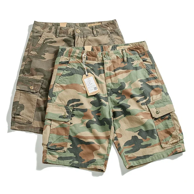 American Retro Men's Camouflage Shorts Summer Casual Fashion Vintage Workwear Style Male Straight Leg Multi Pocket Washed Shorts
American Retro Men's Camouflage Shorts Summer Casual Fashion Vintage Workwear Style Male Straight Leg Multi Pocket Washed Shorts