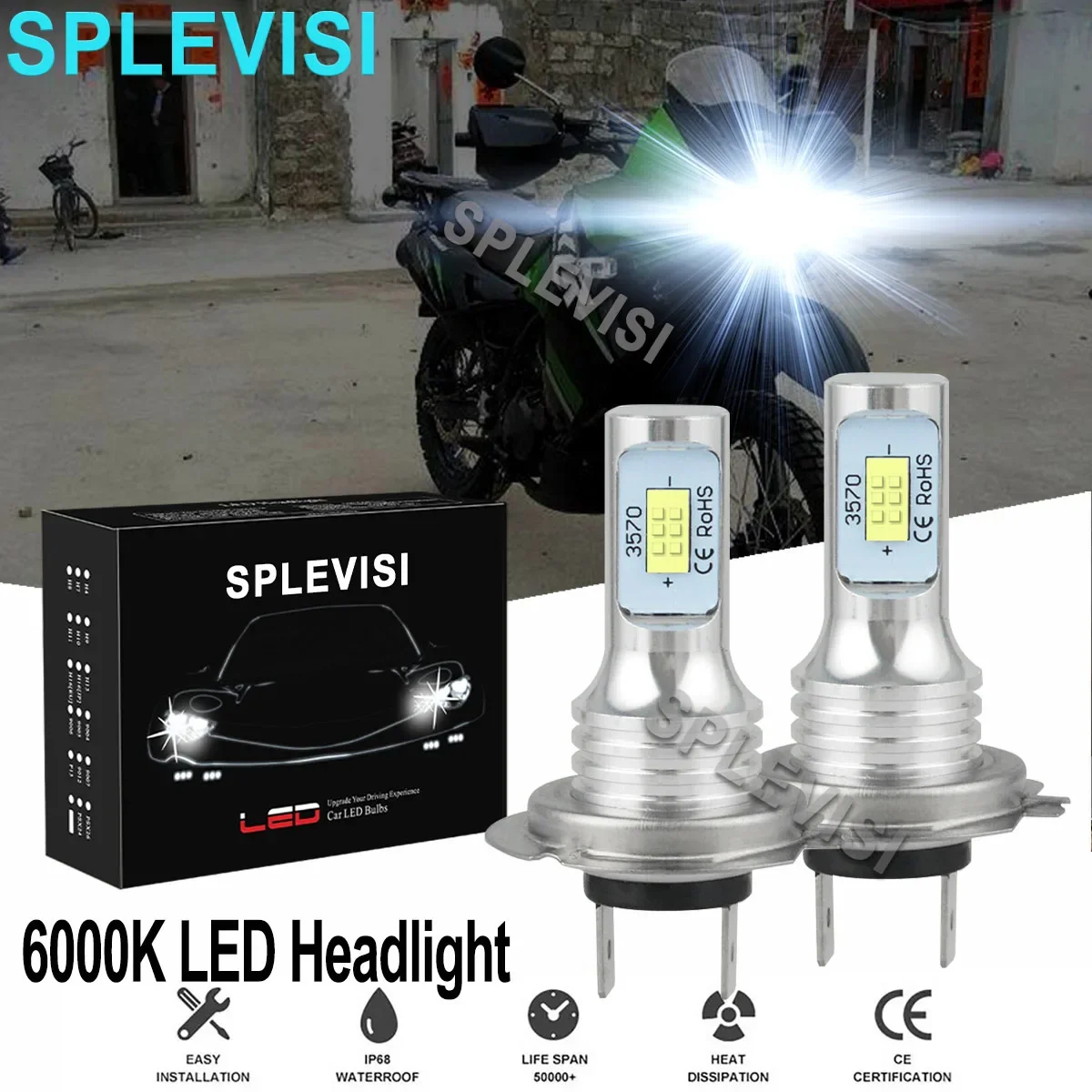 2x 6000K White Motorcycle LED Headlight Bulbs For Kawasaki KLR650 2008 2009 2010 2011 2012 2013 2014 2015 2016 2017 2018
2x 6000K White Motorcycle LED Headlight Bulbs For Kawasaki KLR650 2008 2009 2010 2011 2012 2013 2014 2015 2016 2017 2018
