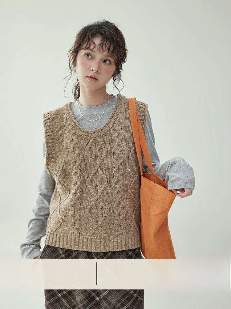 AMUU оригинальный винтажный вязаный шерстяной свитер, жилет, женский осенне-зимний новый многослойный топ, круглый, обычная длина
AMUU оригинальный винтажный вязаный шерстяной свитер, жилет, женский осенне-зимний новый многослойный топ, круглый, обычная длина