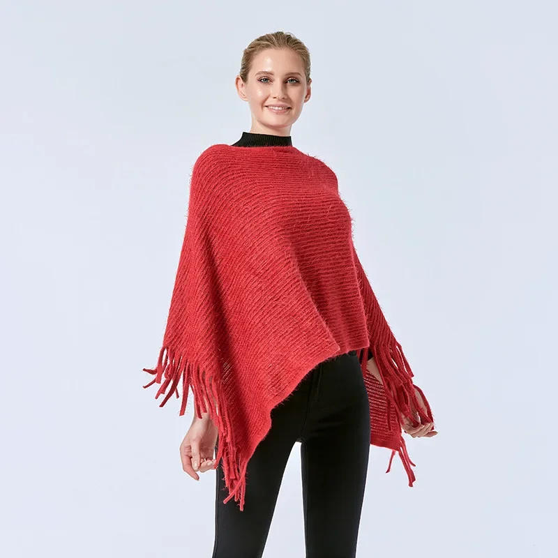 2025 Spring Autumn Shawl Women Cloak European American Elegant Solemn Coat Sweater Lady Poncho Capes Tassels Female Red
2025 Spring Autumn Shawl Women Cloak European American Elegant Solemn Coat Sweater Lady Poncho Capes Tassels Female Red