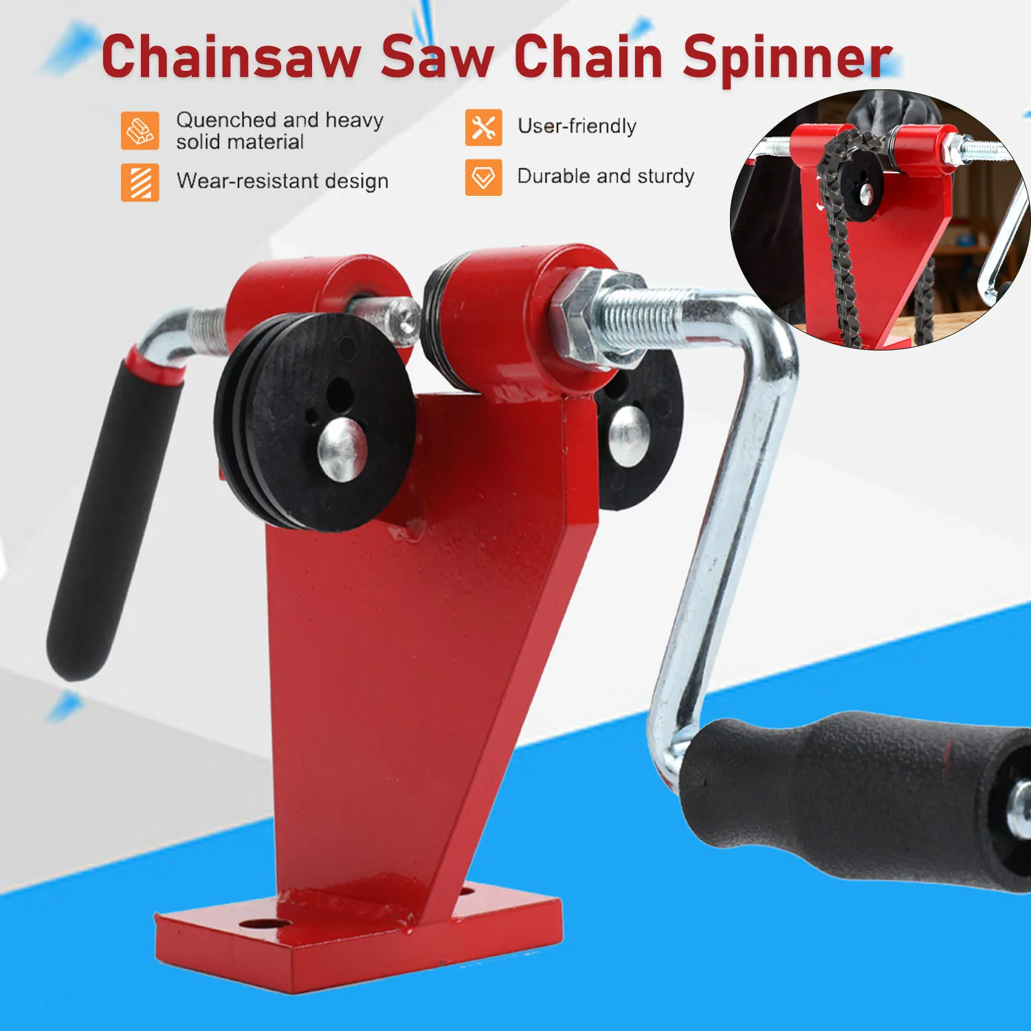 Chain Breaker Professional Bench Rivet Spinner Chainsaw Saw Chain Spinner, Chainsaw Chain Spinner Tool, Combination Saw Link Riveting Rivet Splitter Break, Riveter Chains Link Utility Tools Chains Connector for Steel Riveting Chains Power Tool Accessories
Chain Breaker Professional Bench Rivet Spinner Chainsaw Saw Chain Spinner, Chainsaw Chain Spinner Tool, Combination Saw Link Riveting Rivet Splitter Break, Riveter Chains Link Utility Tools Chains Connector for Steel Riveting Chains Power Tool Accessories