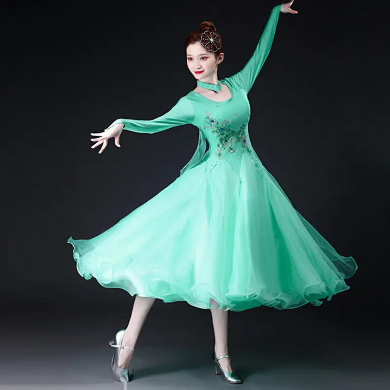 New Modern Dance Dress Round Neck High-end Competitinon Performance Costumes Waltz Tango Dress 2026 New Sequin Dance Dress Wear
New Modern Dance Dress Round Neck High-end Competitinon Performance Costumes Waltz Tango Dress 2026 New Sequin Dance Dress Wear