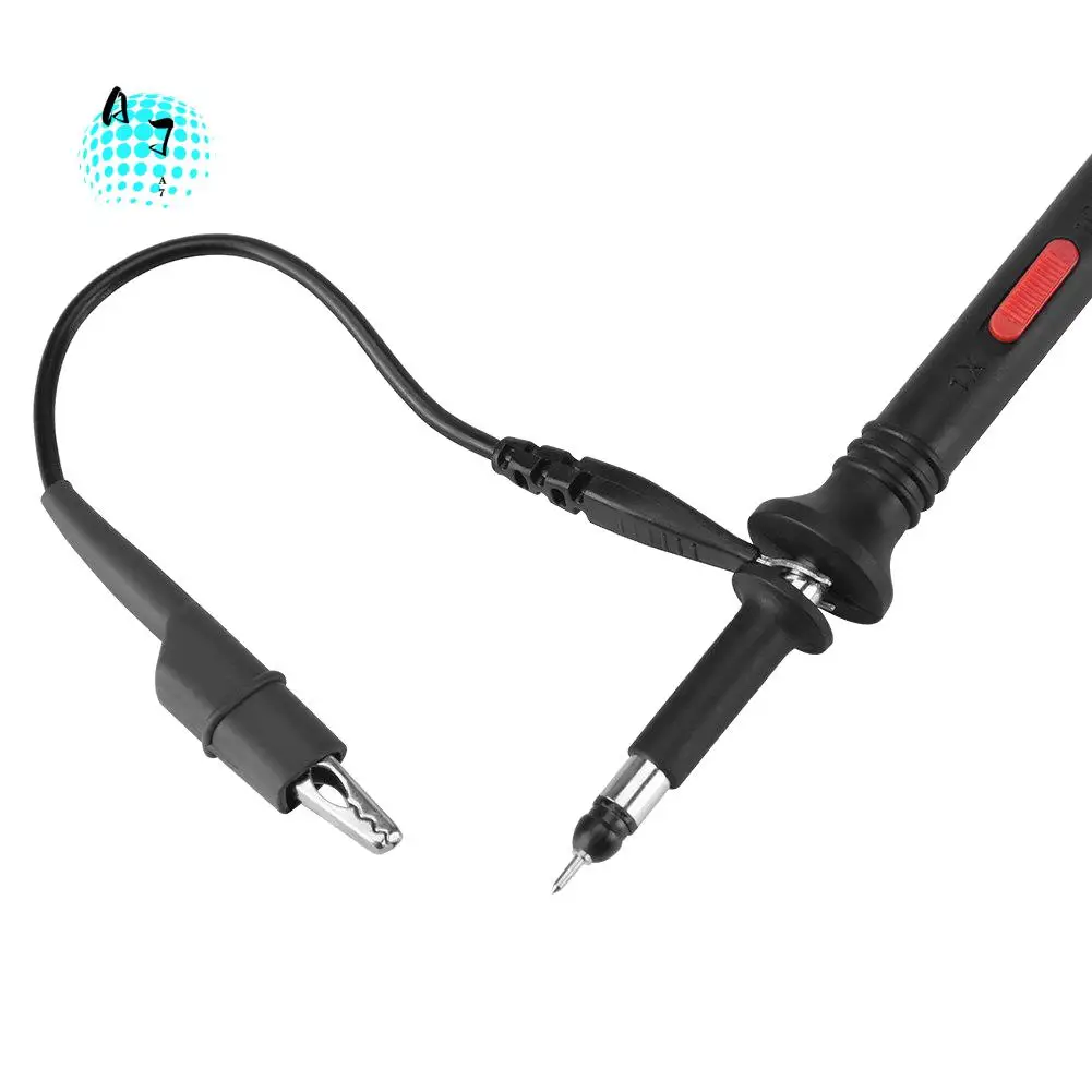 A07F-200Mhz Oscilloscope Probe Clip Scope Test BNC End Probe P2200 10X/1X Black With Adjust Tool Kits
A07F-200Mhz Oscilloscope Probe Clip Scope Test BNC End Probe P2200 10X/1X Black With Adjust Tool Kits