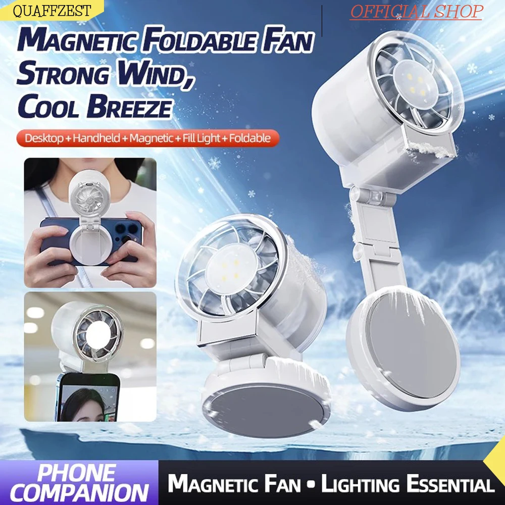 Magnetic Folding Small Fan Powerful Cold Air For Rapid Cooling With Soft Fill Light Suitable For Live Selfies And Summer Travel
Magnetic Folding Small Fan Powerful Cold Air For Rapid Cooling With Soft Fill Light Suitable For Live Selfies And Summer Travel