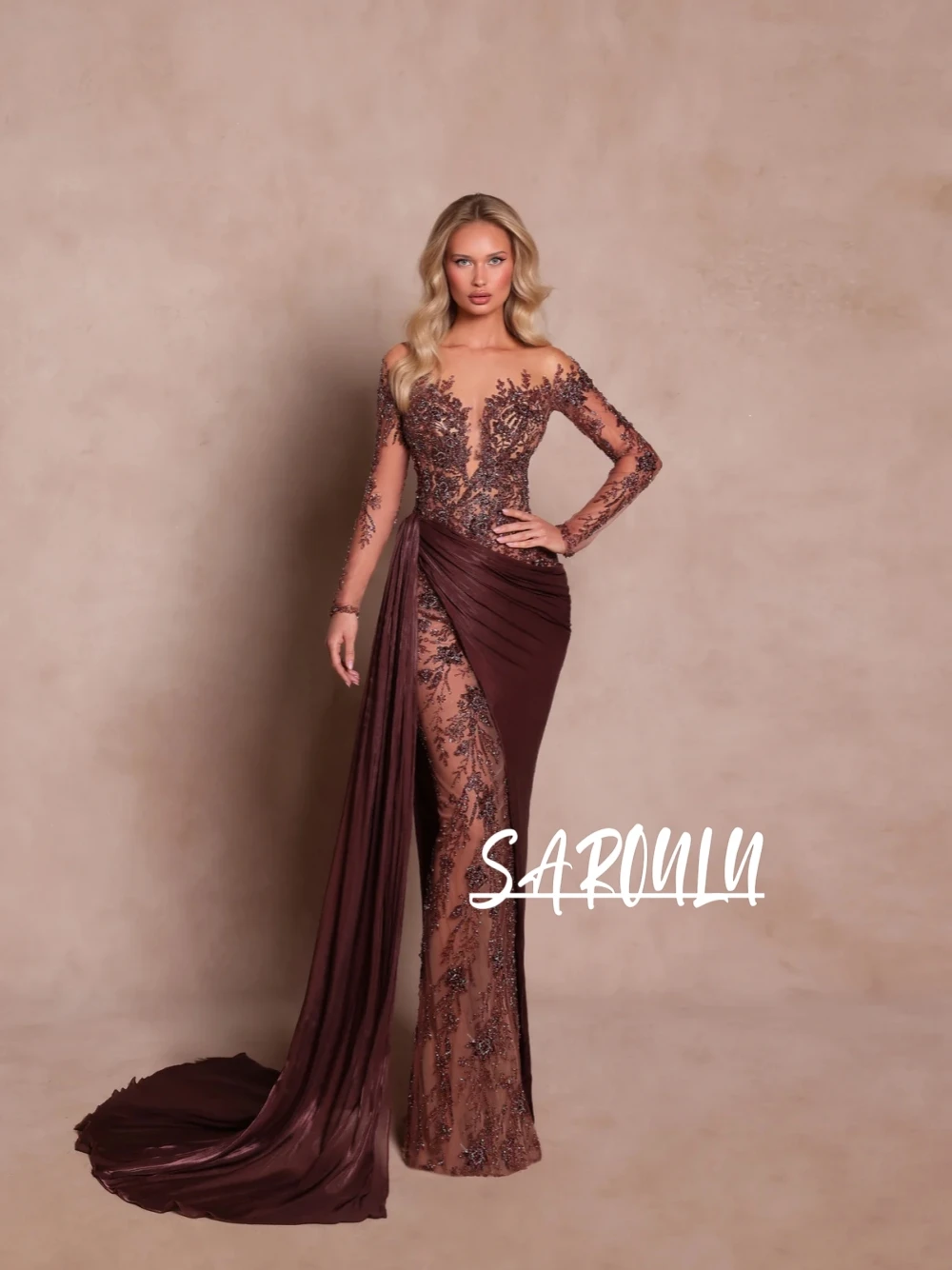 Elegant Chocolate Brown Beaded Evening Gown 2026 Chic Sexy Exquisite Customized Prom Dress For Wedding Reception & Gala
Elegant Chocolate Brown Beaded Evening Gown 2026 Chic Sexy Exquisite Customized Prom Dress For Wedding Reception & Gala