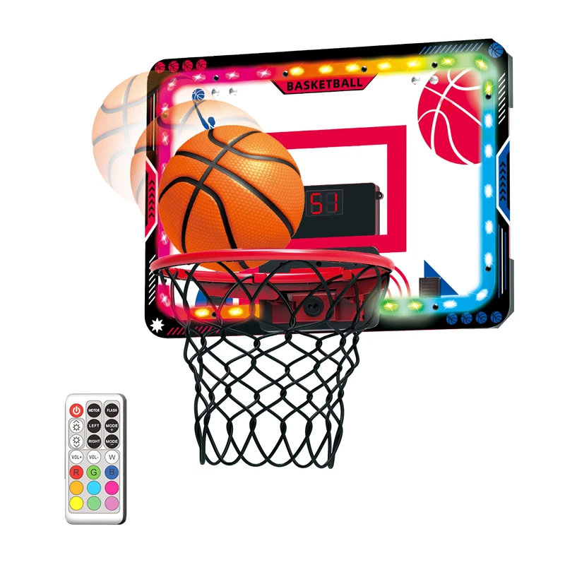 Wall-Mounted Mini Basketball Hoop with LED Board Electric Movable Hoop for Kids’ Indoor Play
Wall-Mounted Mini Basketball Hoop with LED Board Electric Movable Hoop for Kids’ Indoor Play