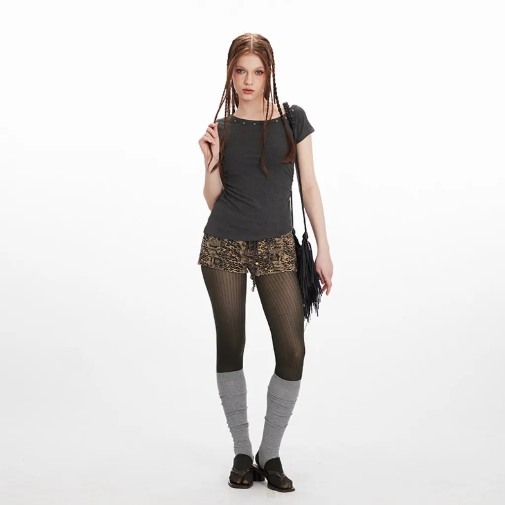 HeyHenry Women's Slim-fit Short-sleeved T-shirt American Style Hot Girl Summer Shoulder-exposed Short Waisted Top
HeyHenry Women's Slim-fit Short-sleeved T-shirt American Style Hot Girl Summer Shoulder-exposed Short Waisted Top