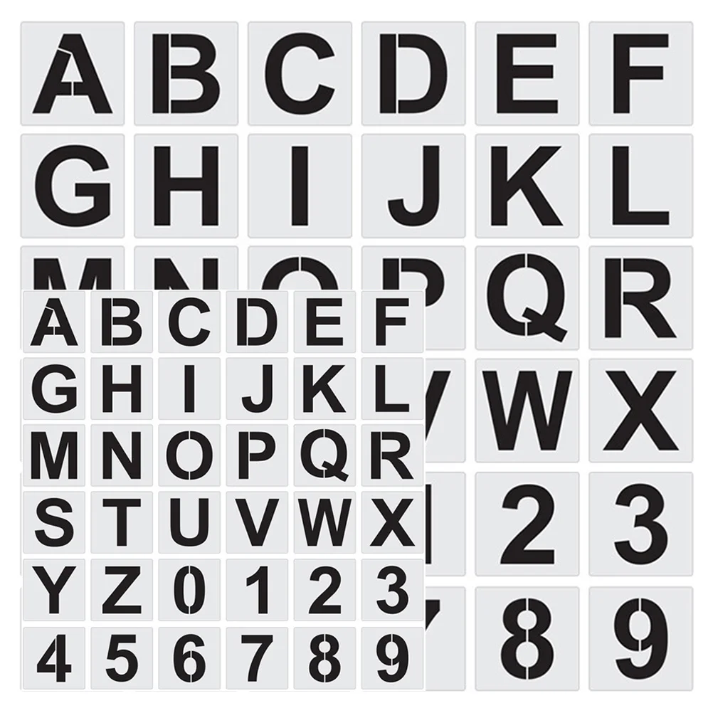 72Pcs Letter Stencils Reusable Durable Pet Multi-Function Painting Templates DIY Craft Supplies for Wood Fabric Paper
72Pcs Letter Stencils Reusable Durable Pet Multi-Function Painting Templates DIY Craft Supplies for Wood Fabric Paper
