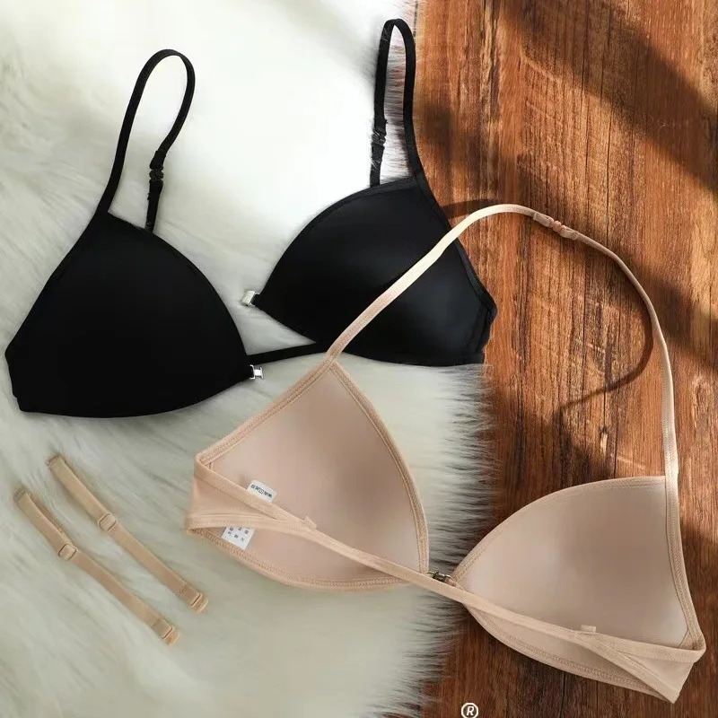 halter triangle cup underwear for women with thin shoulder straps, beautiful back invisible front buckle bra, summer thin small
halter triangle cup underwear for women with thin shoulder straps, beautiful back invisible front buckle bra, summer thin small