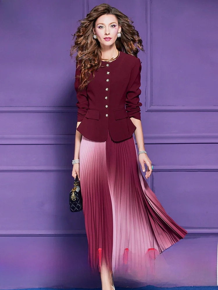 Fashionable Original Design Suit Women's Autumn Elegant Personality Blouse Half-length Skirt Polyester Fiber Casual Wear
Fashionable Original Design Suit Women's Autumn Elegant Personality Blouse Half-length Skirt Polyester Fiber Casual Wear