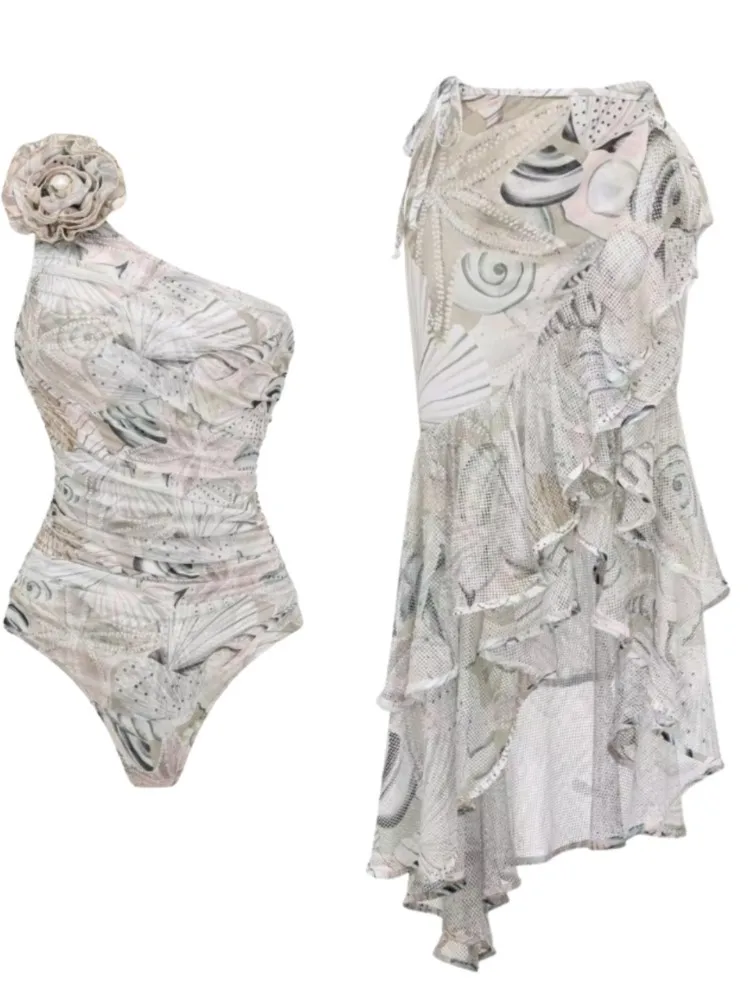 Retro Bikini Printed Fashion Two Piece Swimsuit And Cover Up With Skirt Tight Women's Bandage Summer Beach Luxury Elegant
Retro Bikini Printed Fashion Two Piece Swimsuit And Cover Up With Skirt Tight Women's Bandage Summer Beach Luxury Elegant