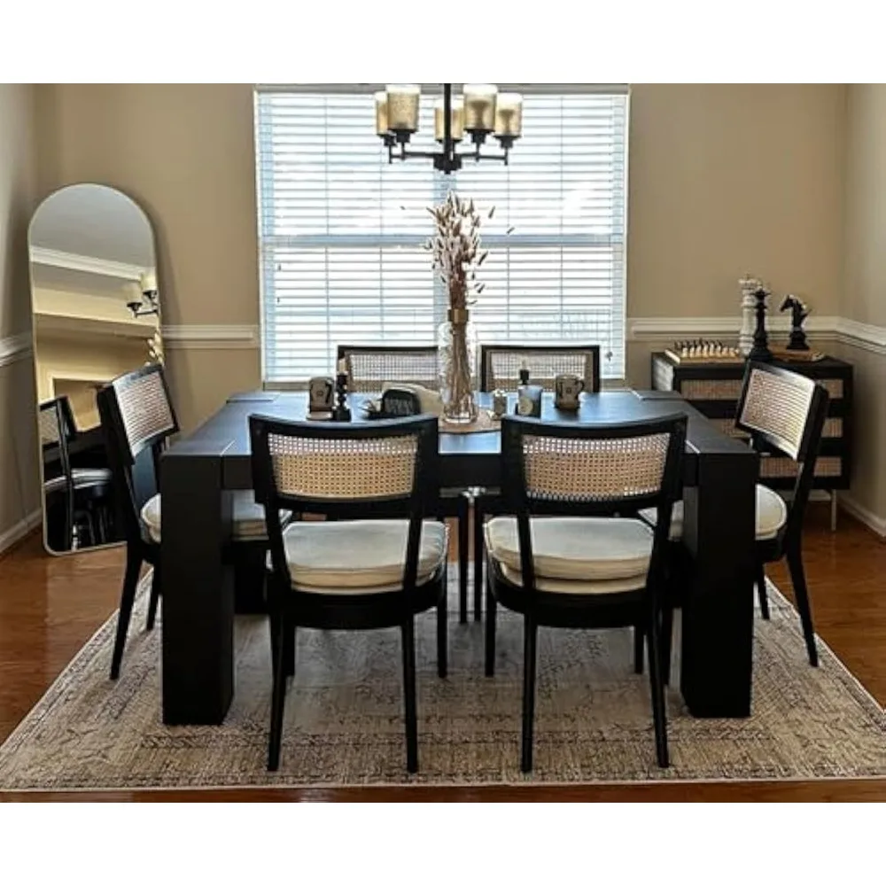 Rattan Dining Chairs Set of 6, Farmhouse Dining Room Chairs with Cane Back French Country Accent Chair Upholstered Wood Chairs
Rattan Dining Chairs Set of 6, Farmhouse Dining Room Chairs with Cane Back French Country Accent Chair Upholstered Wood Chairs