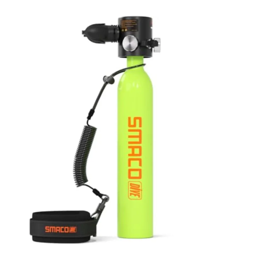 Mini Scuba Tank 0.5L reusable portable diving tank for freediving/snorkeling, aluminum alloy, black, DOT-certified lightweight
Mini Scuba Tank 0.5L reusable portable diving tank for freediving/snorkeling, aluminum alloy, black, DOT-certified lightweight