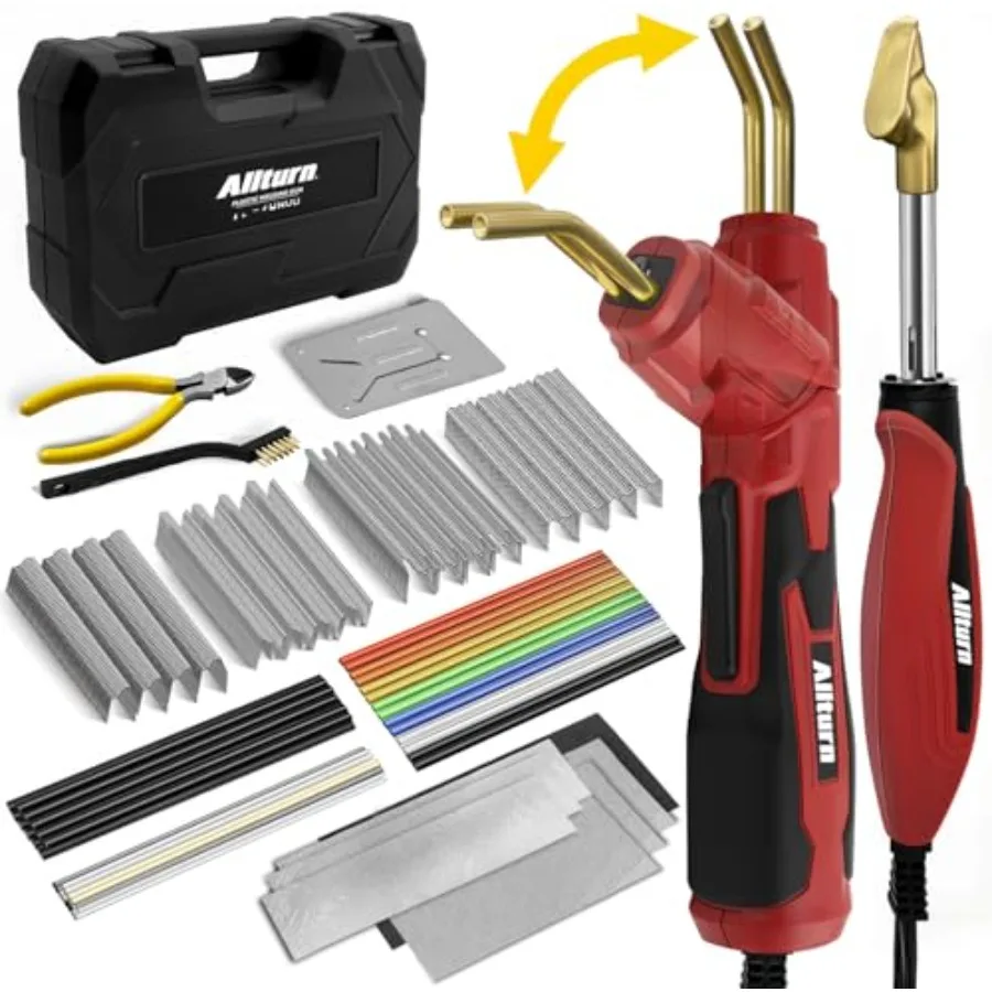 Allturn Plastic Welder 2 in 1Plastic Welding Kit Car Bumper Repair Kit 4 Types of Plastic Welding Staples Plastic Welding Rods
Allturn Plastic Welder 2 in 1Plastic Welding Kit Car Bumper Repair Kit 4 Types of Plastic Welding Staples Plastic Welding Rods