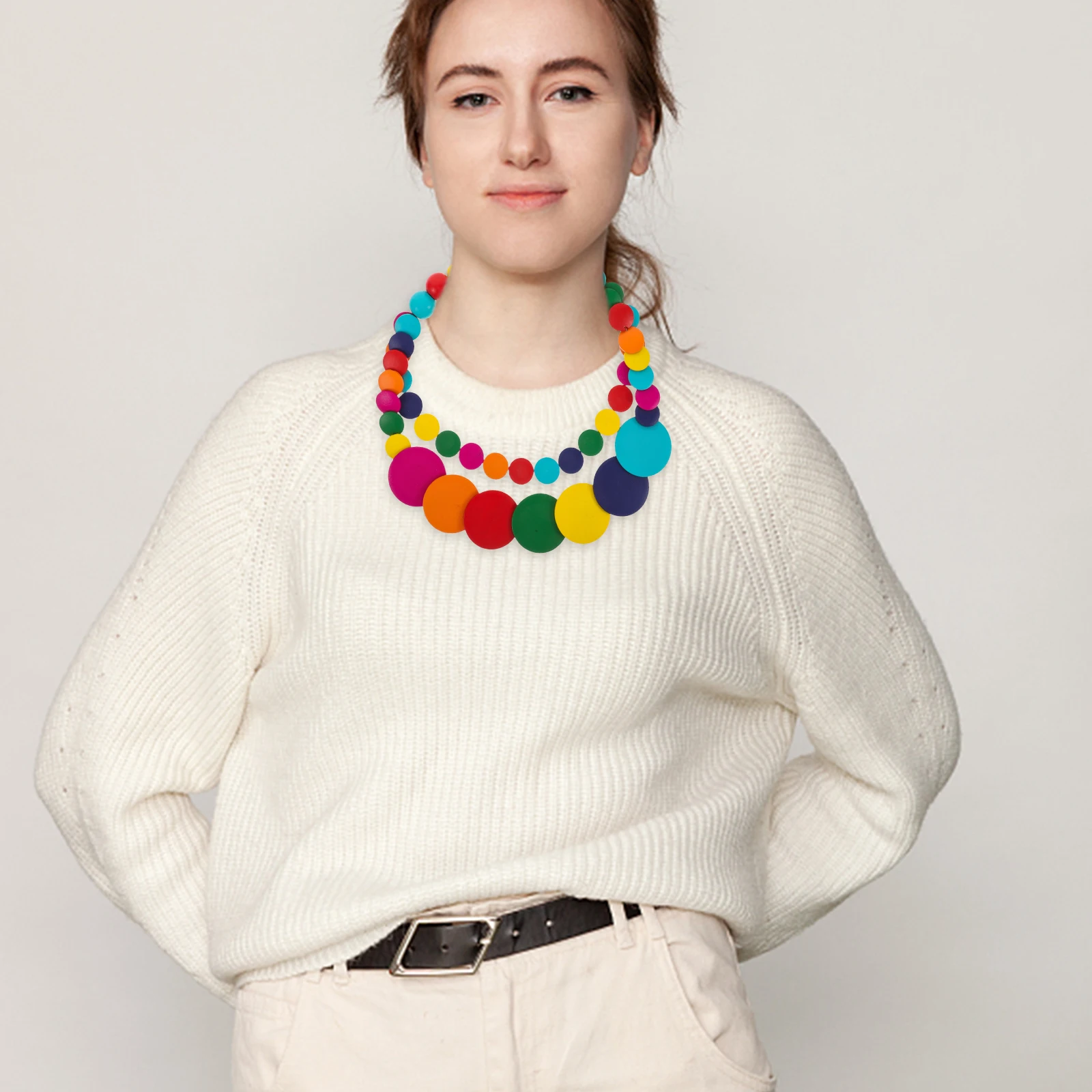 Wood Chip Beaded Colorful Chunky Statement for Women African Necklace Bohemian Ethnic Layered Necklace Muted Bead Necklaces Red
Wood Chip Beaded Colorful Chunky Statement for Women African Necklace Bohemian Ethnic Layered Necklace Muted Bead Necklaces Red