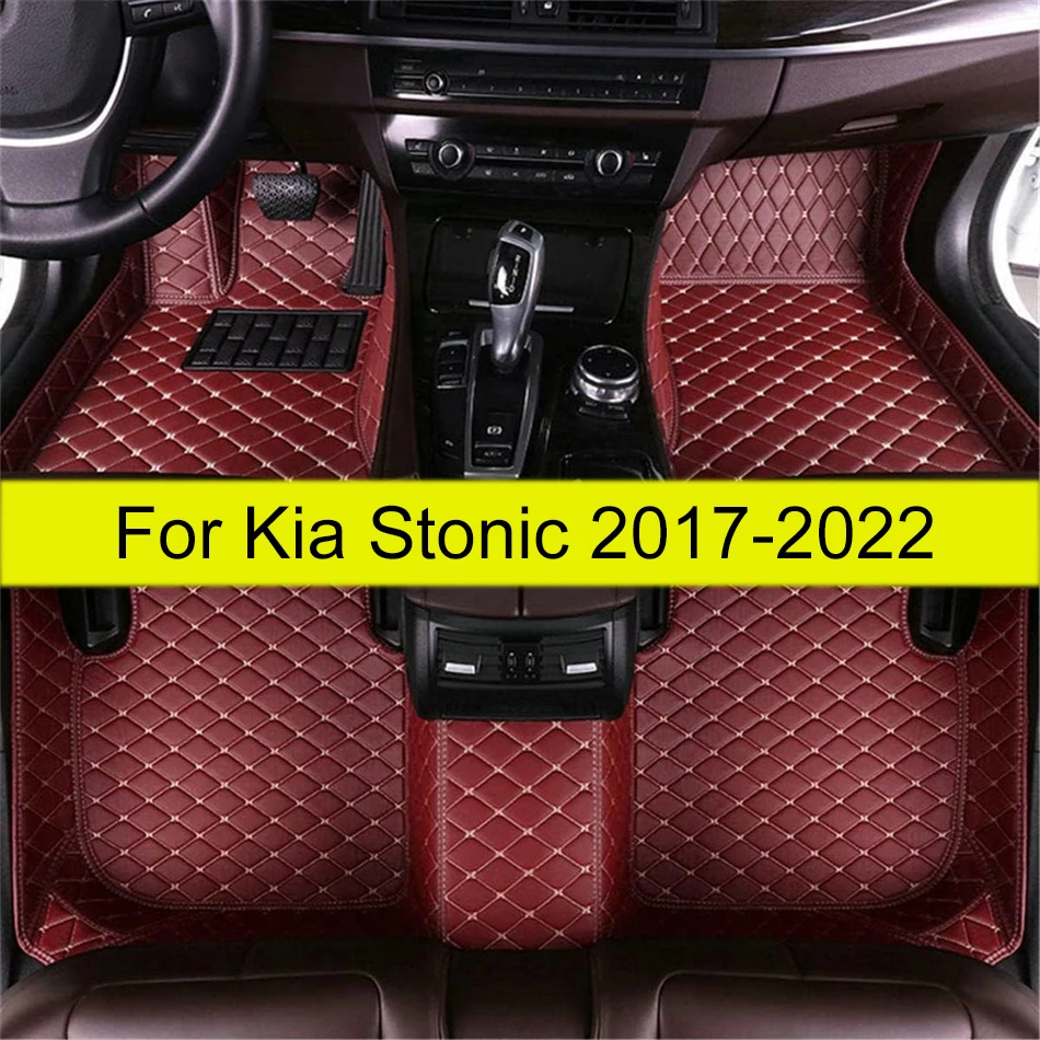 Автомобильные коврики для Kia Stonic 2017-2022, автомобильные аксессуары для интерьера, кожаные коврики 100%, водонепроницаемые противоскользящие накладки на ножки
Автомобильные коврики для Kia Stonic 2017-2022, автомобильные аксессуары для интерьера, кожаные коврики 100%, водонепроницаемые противоскользящие накладки на ножки