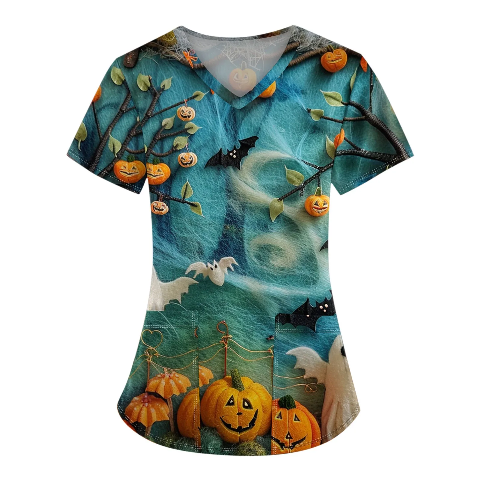 V-Neck Working Hospital Uniform Halloween Surgical Shirt Print Plus Size Nurse Medical Uniform Scrub Tops Women Pumpkin Blouse
V-Neck Working Hospital Uniform Halloween Surgical Shirt Print Plus Size Nurse Medical Uniform Scrub Tops Women Pumpkin Blouse