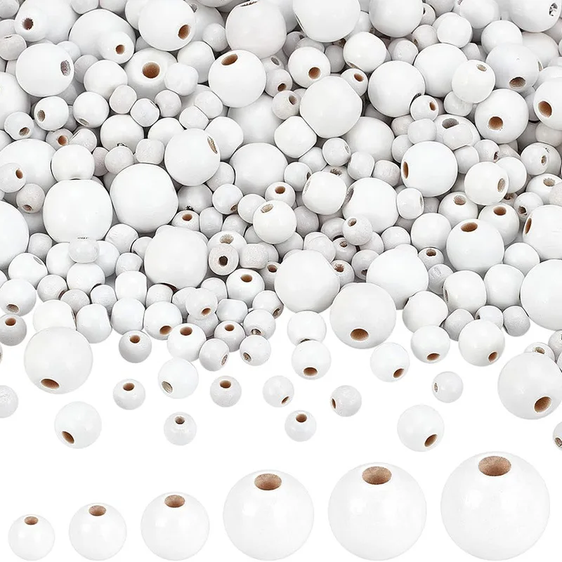 100pcs White Round Wooden Beads Natural Unfinished Loose Beads Wooden Spacers for DIY Crafts Jewelry Making
100pcs White Round Wooden Beads Natural Unfinished Loose Beads Wooden Spacers for DIY Crafts Jewelry Making