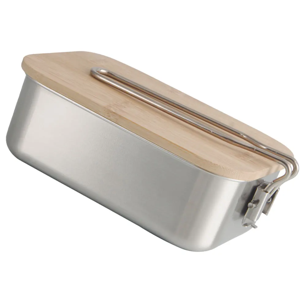 Stainless Steel Lunch Metal Sandwich Food Container Bamboo Lid Folding Handle Camping Outdoor Picnic Travel Hygienic
Stainless Steel Lunch Metal Sandwich Food Container Bamboo Lid Folding Handle Camping Outdoor Picnic Travel Hygienic