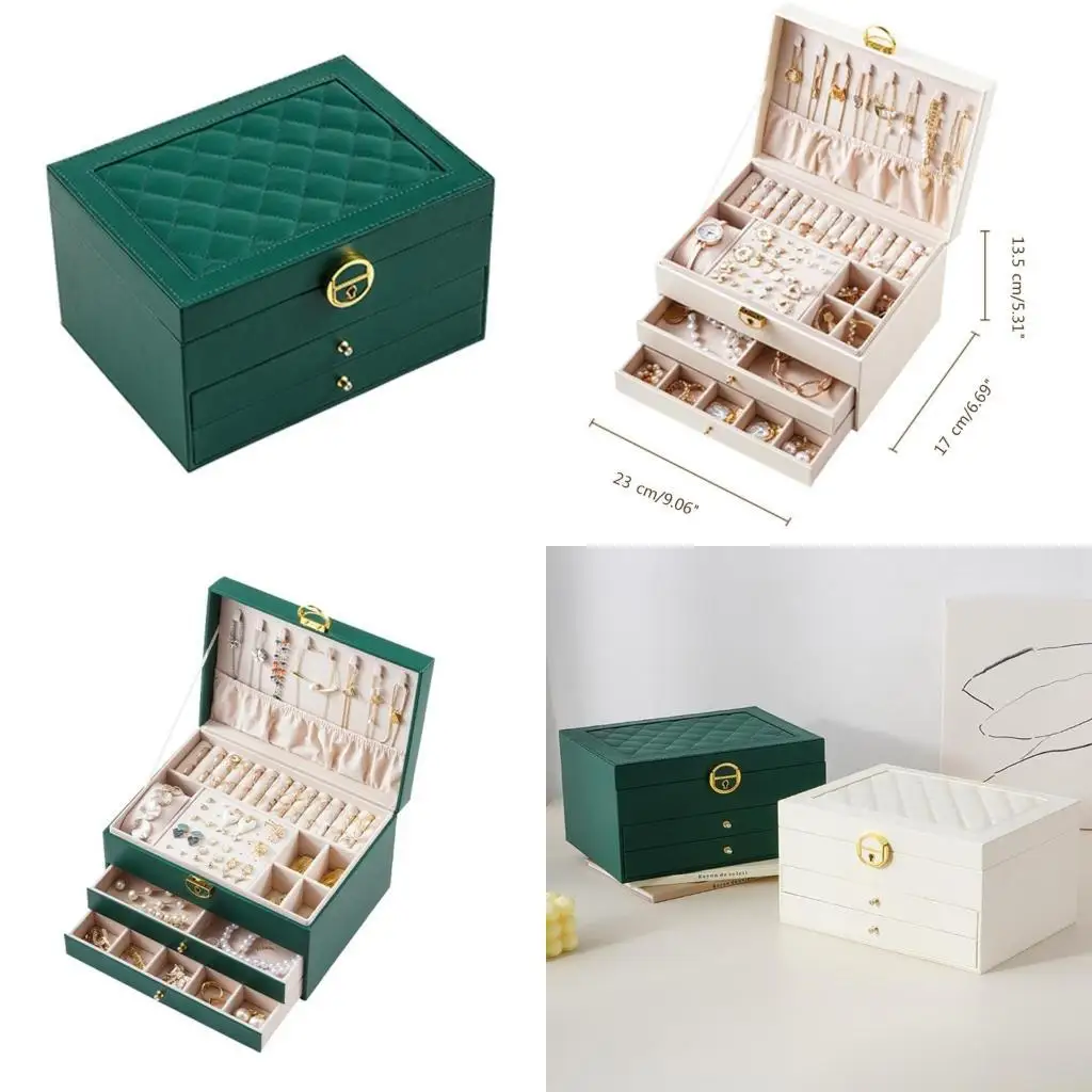 D46E 3 Layer Jewelry Box Leather Display Jewelry Holder Removable Box
D46E 3 Layer Jewelry Box Leather Display Jewelry Holder Removable Box