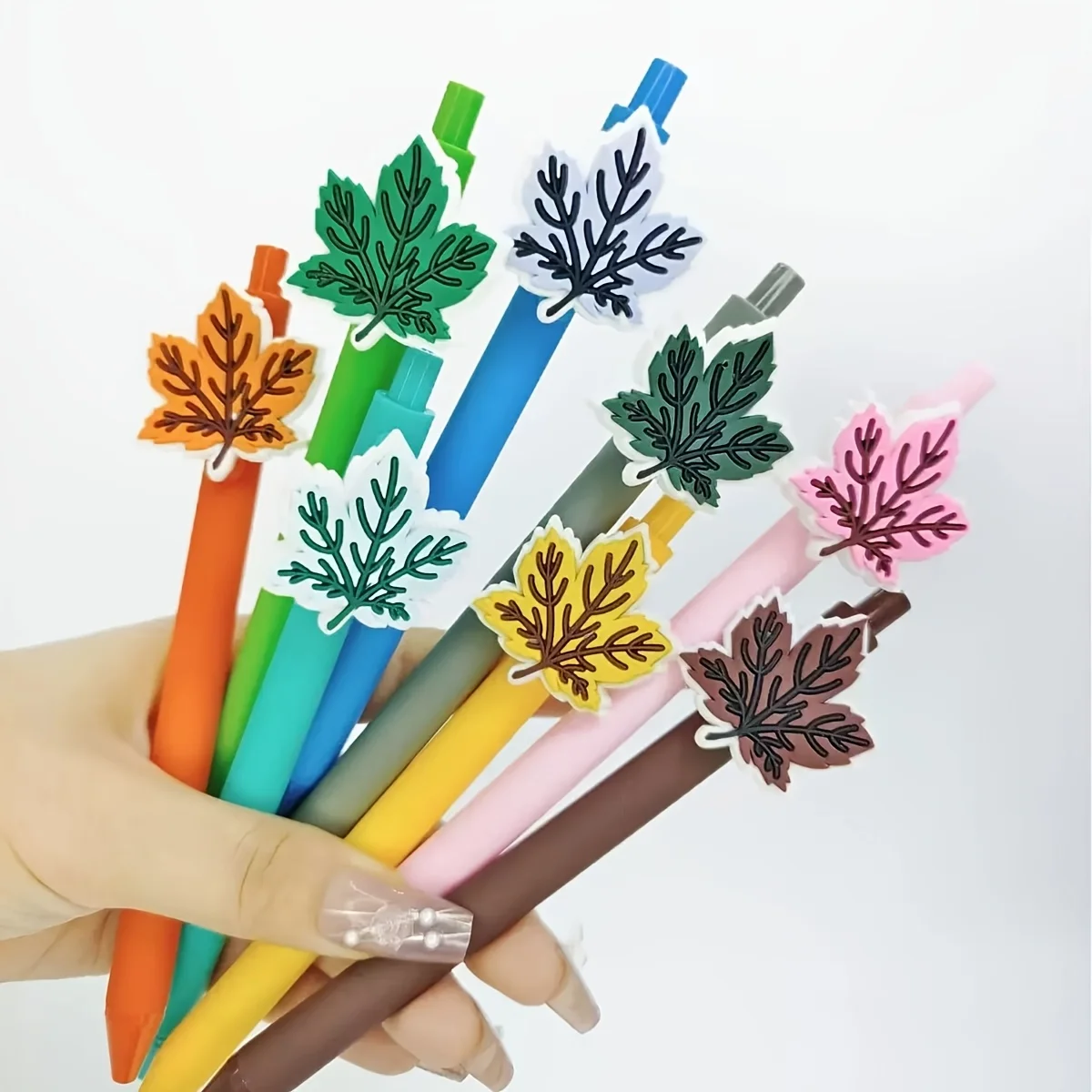 4-Pack of Maple Leaf-Shaped Gel Pens with Random Colors, Durable Material, Smooth Writing, Replaceable Refills, Long-Term Use, Retractable Gel Pens for Students, Exam Preparation, Office Notes, and Daily Writing
4-Pack of Maple Leaf-Shaped Gel Pens with Random Colors, Durable Material, Smooth Writing, Replaceable Refills, Long-Term Use, Retractable Gel Pens for Students, Exam Preparation, Office Notes, and Daily Writing