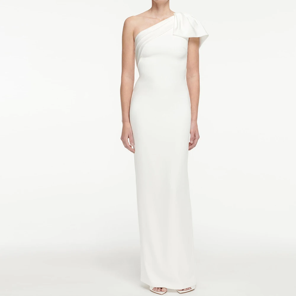 Customized Temperament Bow Pleat Floor Length Straight Vestidos Para Mujer Satin Sleeveless Girdling Bespoke Occasion Gowns
Customized Temperament Bow Pleat Floor Length Straight Vestidos Para Mujer Satin Sleeveless Girdling Bespoke Occasion Gowns