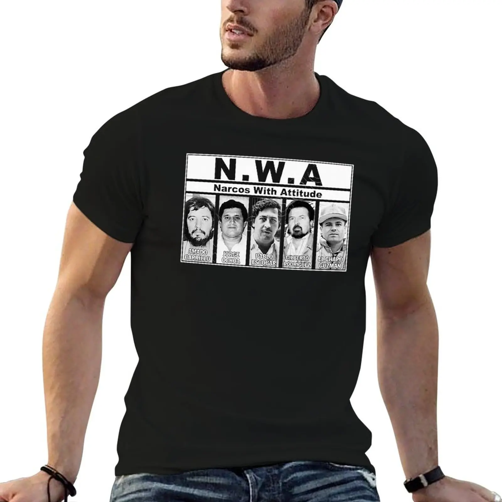 NWA - Narcos With Attitude T-Shirt t shirt man designer man t shirts for men funny t shirts cotton T-shirt
NWA - Narcos With Attitude T-Shirt t shirt man designer man t shirts for men funny t shirts cotton T-shirt