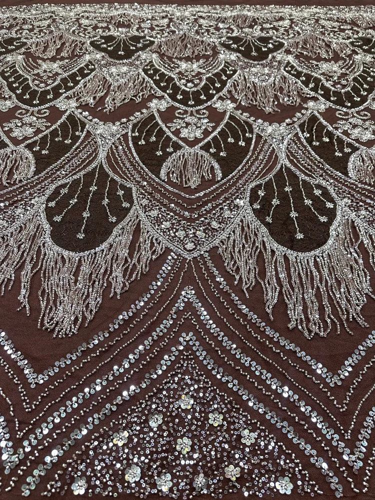 Luxury African Nigerian Beaded Lace Fabric 2026 High Quality Embroidery 5 Y Sequins French Tulle Mesh For Wedding Dress
Luxury African Nigerian Beaded Lace Fabric 2026 High Quality Embroidery 5 Y Sequins French Tulle Mesh For Wedding Dress