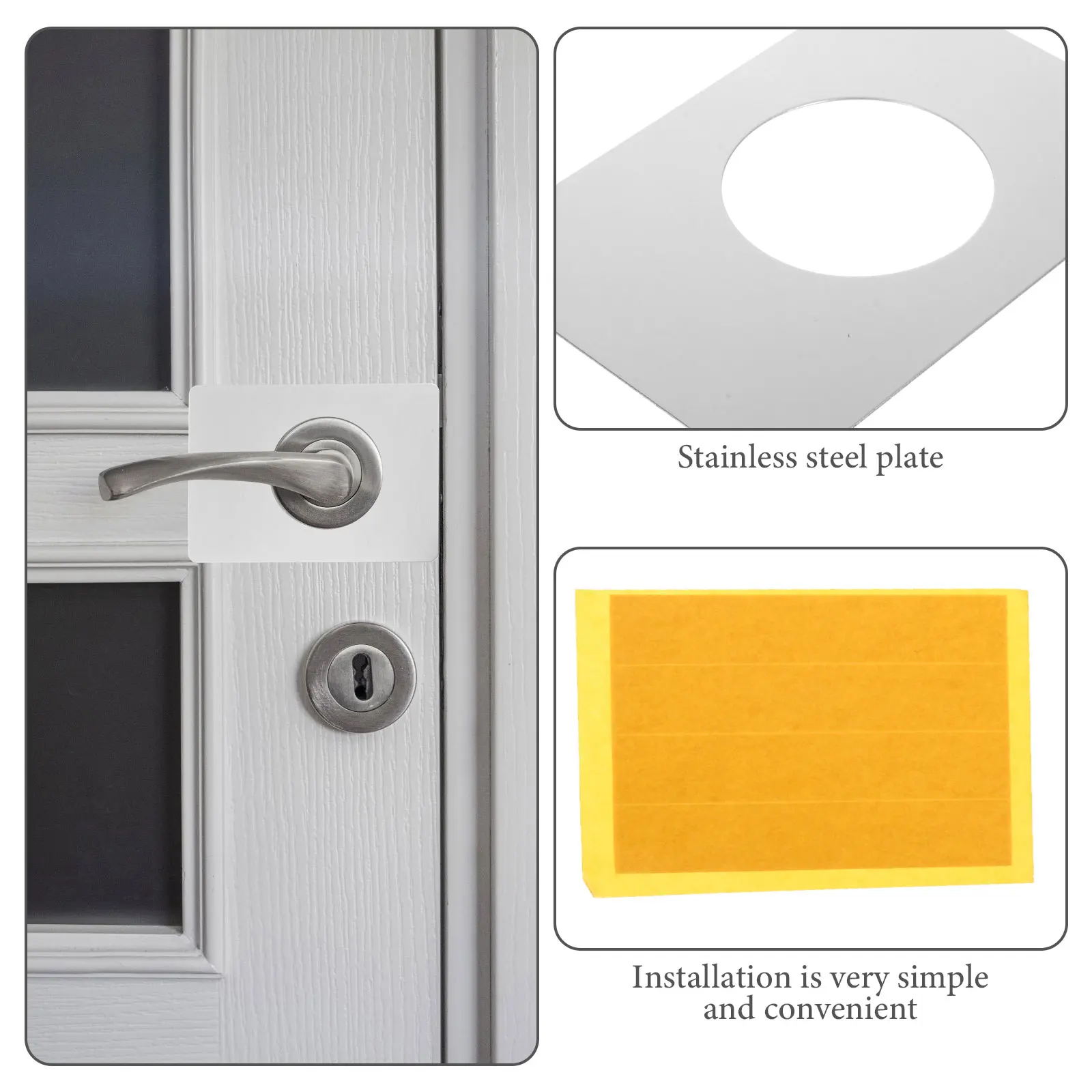 6 Pcs Door Repair Board Back Reinforcement Holder Plates Interior Doors Security Fixing Knob Backplate
6 Pcs Door Repair Board Back Reinforcement Holder Plates Interior Doors Security Fixing Knob Backplate