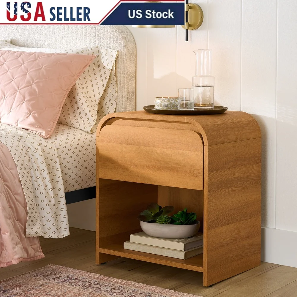 Juliet Nightstand with USB Charging Port Modern Bedside Table Compact Design Round Edges Storage Drawer Night Table Small Spaces
Juliet Nightstand with USB Charging Port Modern Bedside Table Compact Design Round Edges Storage Drawer Night Table Small Spaces