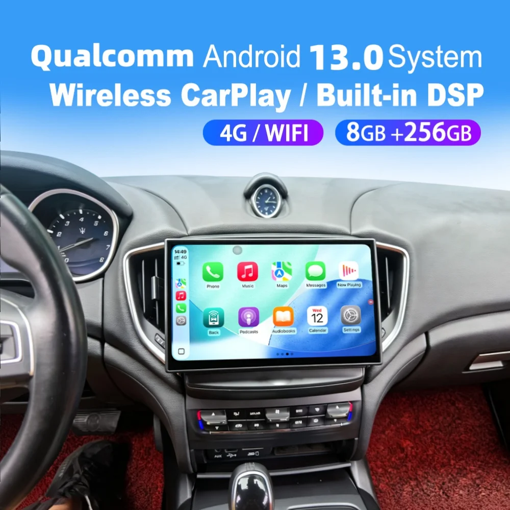 For Maserati Ghibli 2013~2020 Qualcomm Octa-Core Android 13 Car Radio Stereo IPS Wireless CarPlay GPS Navigation DSP WiFi SWC
For Maserati Ghibli 2013~2020 Qualcomm Octa-Core Android 13 Car Radio Stereo IPS Wireless CarPlay GPS Navigation DSP WiFi SWC