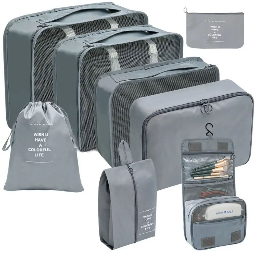 8Pcs Foldable Travel Organizer Set Waterproof Portable Suitcase Packing Cubes with Handle Drawstring Bag Suitcase Pouch
8Pcs Foldable Travel Organizer Set Waterproof Portable Suitcase Packing Cubes with Handle Drawstring Bag Suitcase Pouch