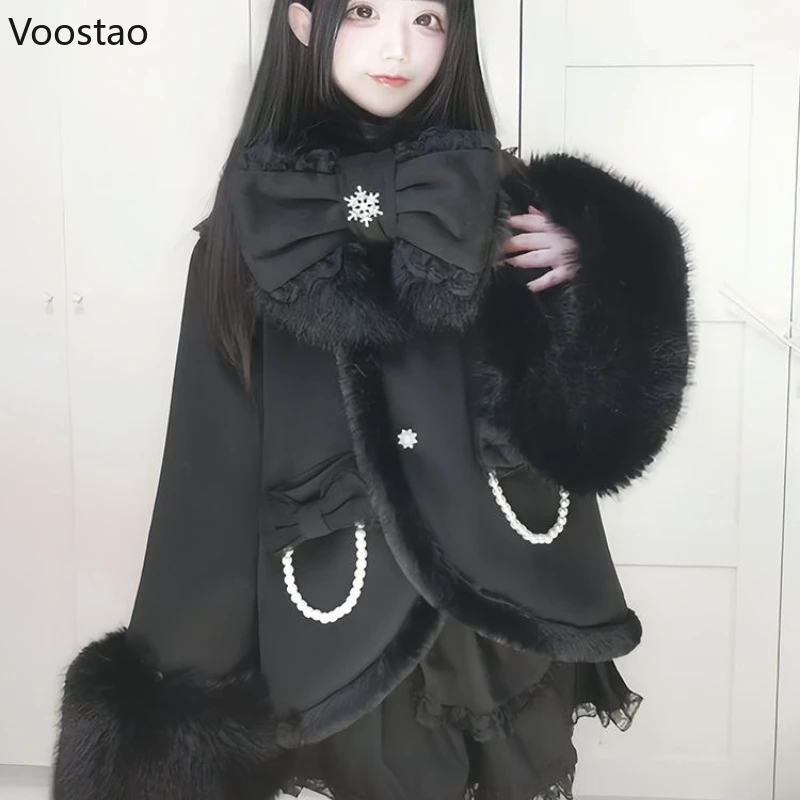 Осень-зима японская Лолита бант шарф куртка женская готическая черная плюшевая лоскутная шерстяная шаль пальто женское винтажное пальто топы
Осень-зима японская Лолита бант шарф куртка женская готическая черная плюшевая лоскутная шерстяная шаль пальто женское винтажное пальто топы