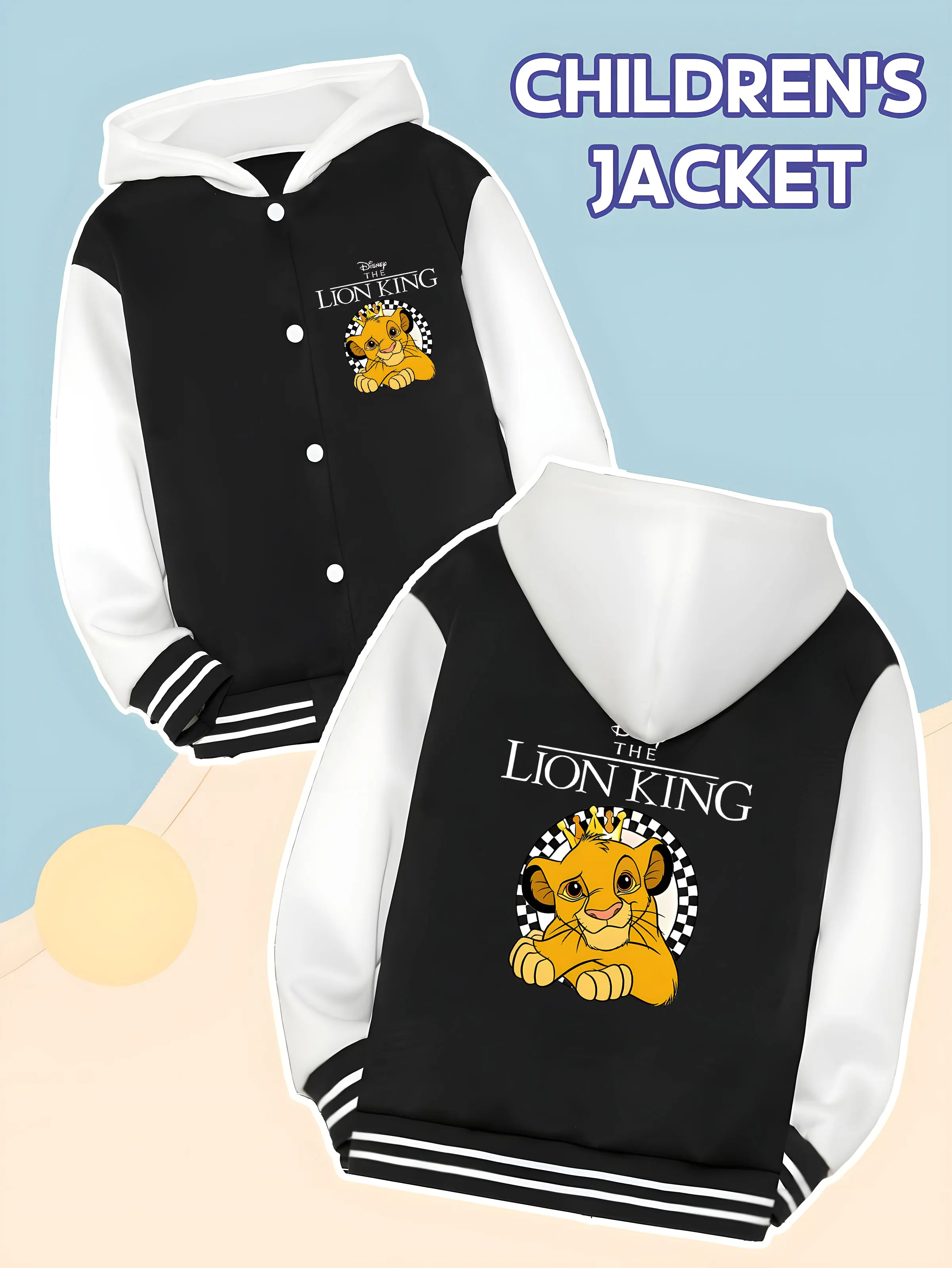 MINISO Disney "The Lion King" children's baseball boy jacket - classic Simba print, daily play wear, trendy and versatile jacket
MINISO Disney "The Lion King" children's baseball boy jacket - classic Simba print, daily play wear, trendy and versatile jacket