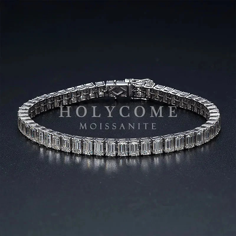 2024 New Design Emerald Cut Moissanite Jewelry Customize Fashion Fine Jewelry Silver Plated 18K Gold Moissanite Tennis Bracelet
2024 New Design Emerald Cut Moissanite Jewelry Customize Fashion Fine Jewelry Silver Plated 18K Gold Moissanite Tennis Bracelet
