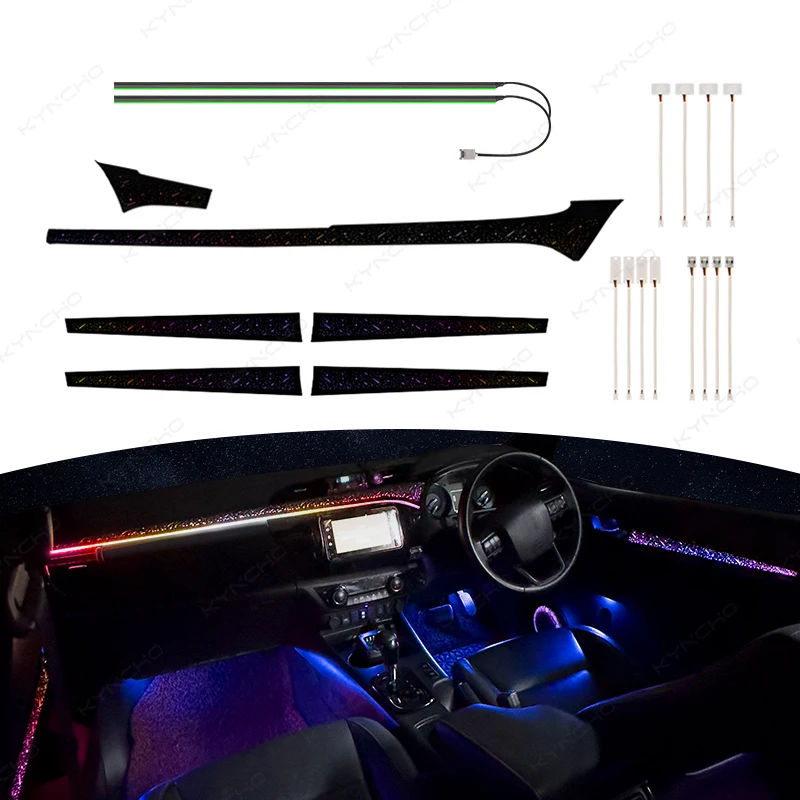 KYNCHO for Hilux 2025 Symphony LED Music Car Ambient Light Color Changing Interior Lighting Auto Acrylic Ambient Light
KYNCHO for Hilux 2025 Symphony LED Music Car Ambient Light Color Changing Interior Lighting Auto Acrylic Ambient Light